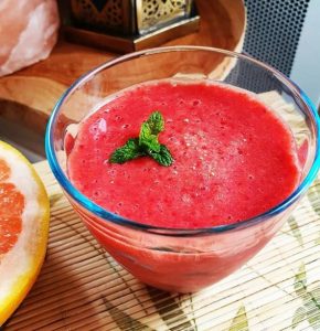 recette smoothie framboise pamplemousse