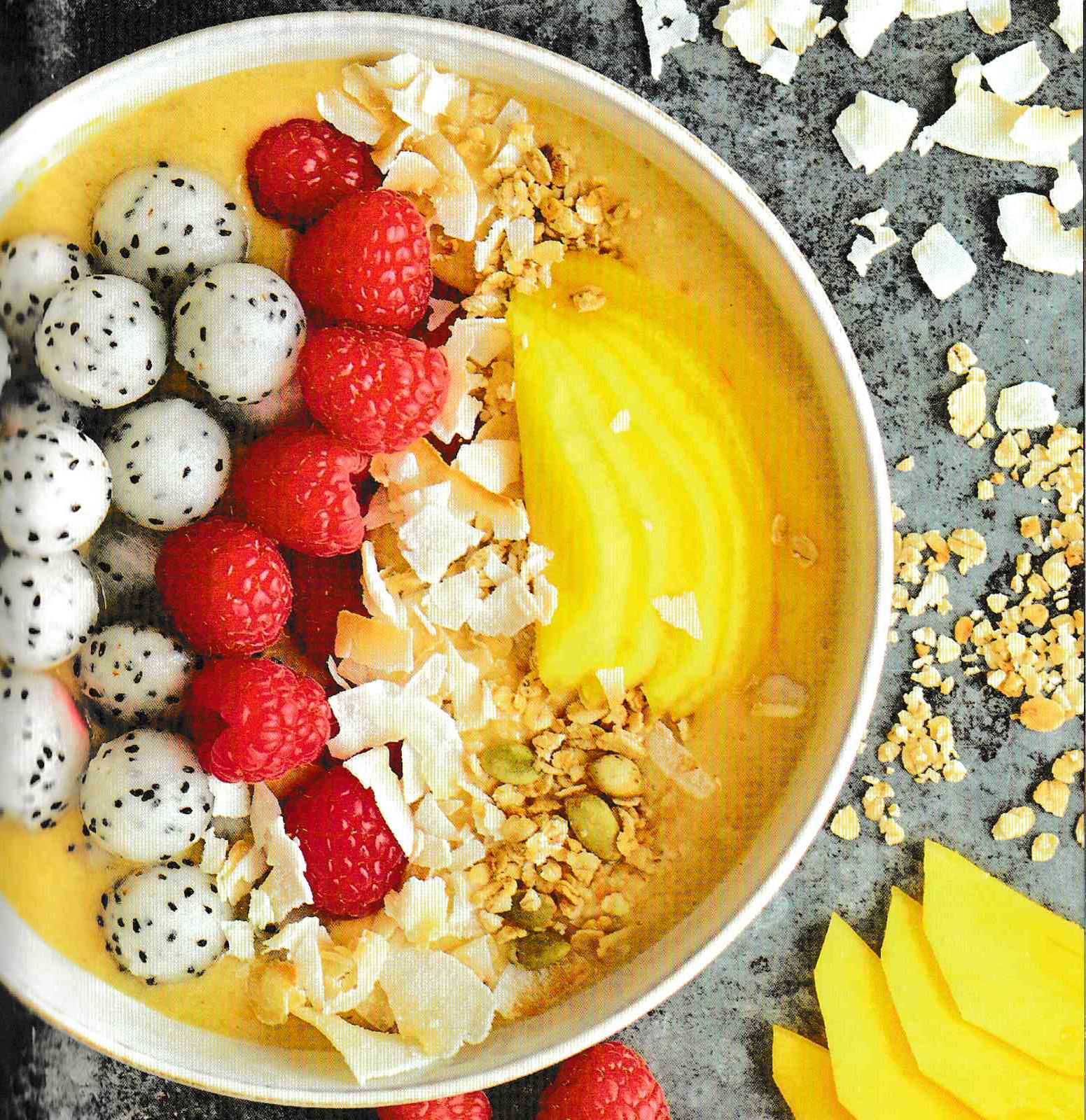 recette smoothie bowl fruit du dragon mangue